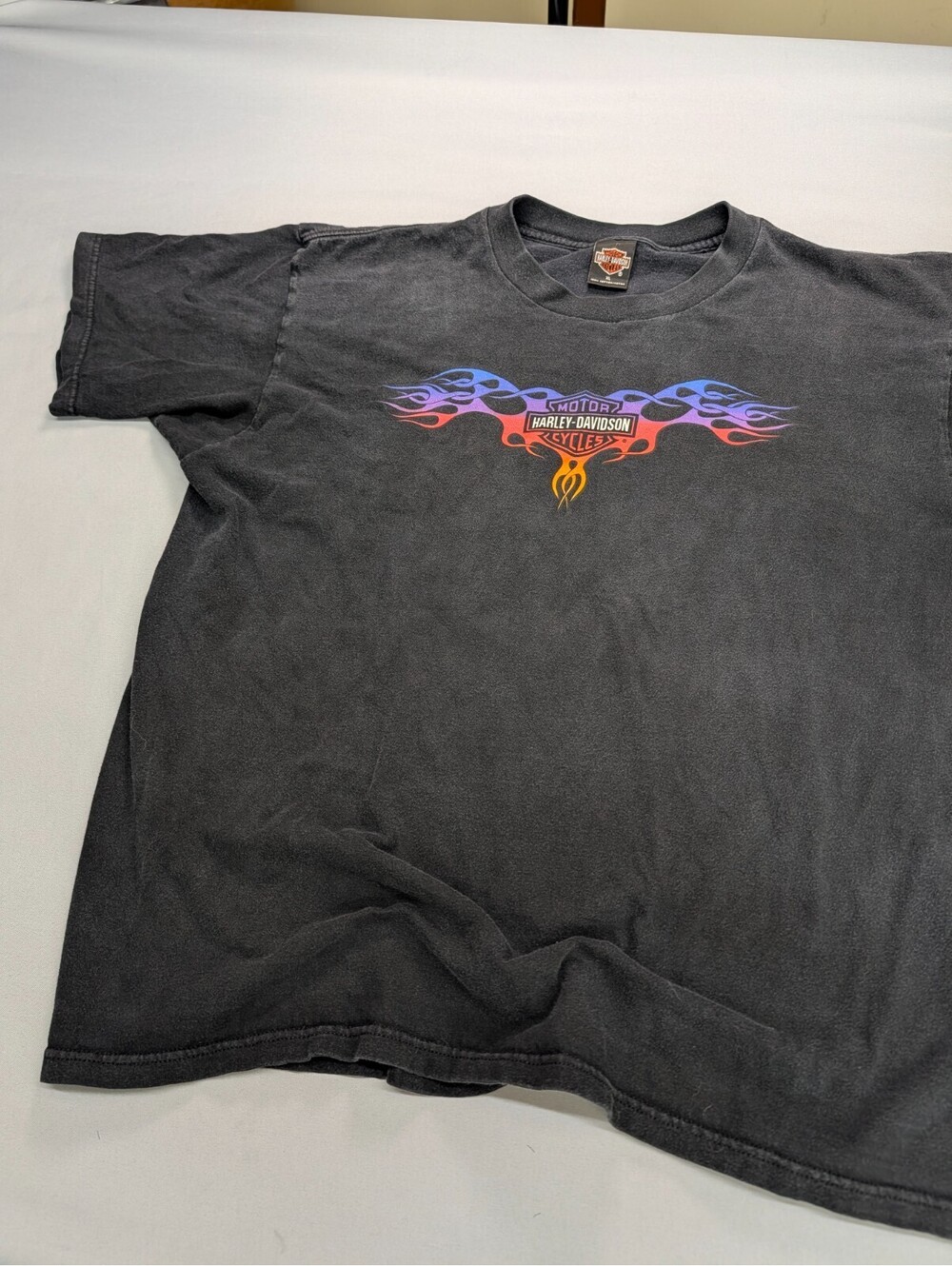 Vintage Harley Davidson T Shirt XL Holoubek Flame Daggett PA